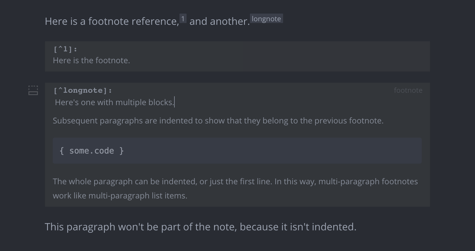 Footnotes aren't properly supported · Issue #3103 · marktext/marktext ...