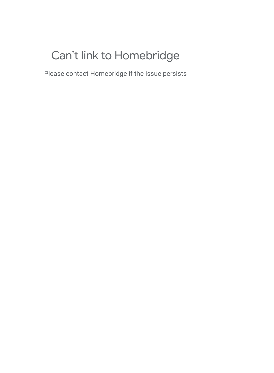 Google "Cannot Connect to Homebridge" Error · Issue 103 · potmat