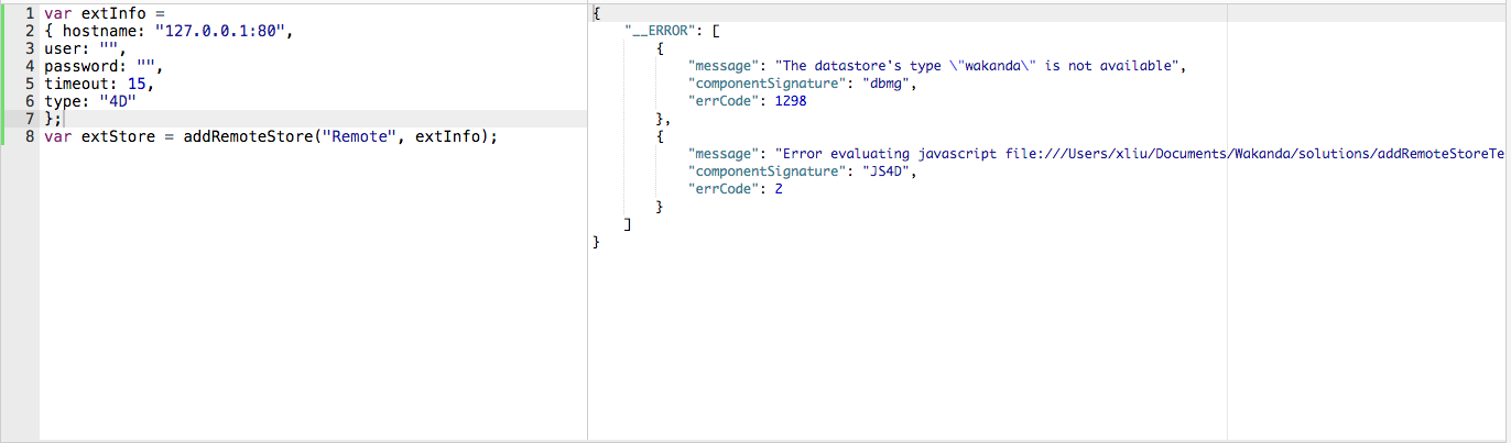 [2.2.1][Bug] addRemoteStore() returns error "datastore's type wakanda ...