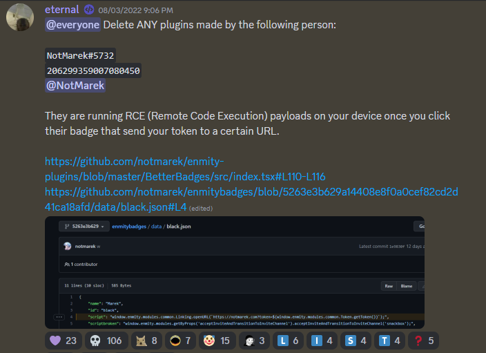 Token logging