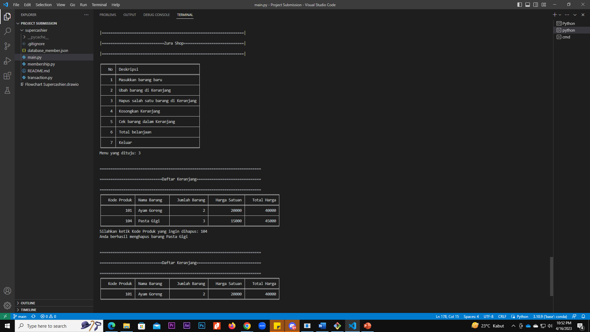 GitHub - nizaarrr/supercashier: Modul Super Cashier sebagai Project Pacmann