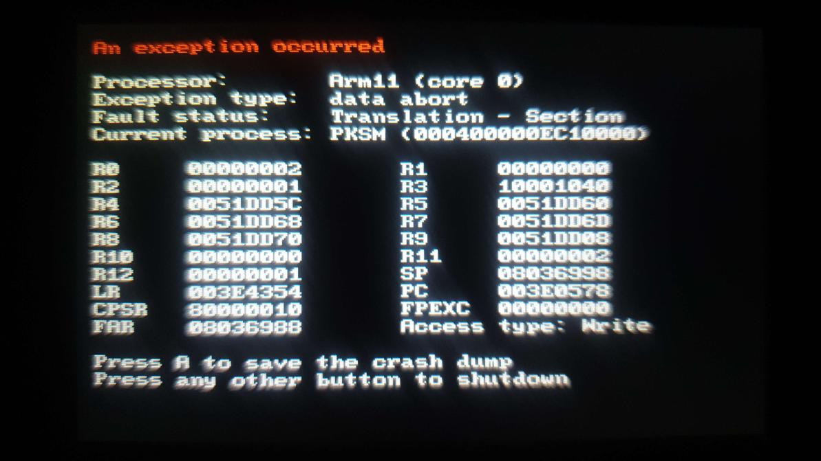 An Exeption Occured Bug Issue 1390 FlagBrew PKSM GitHub