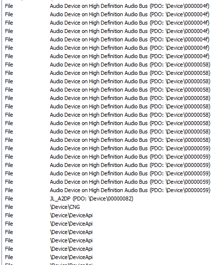 Show the physical device name for process device handles · Issue 
