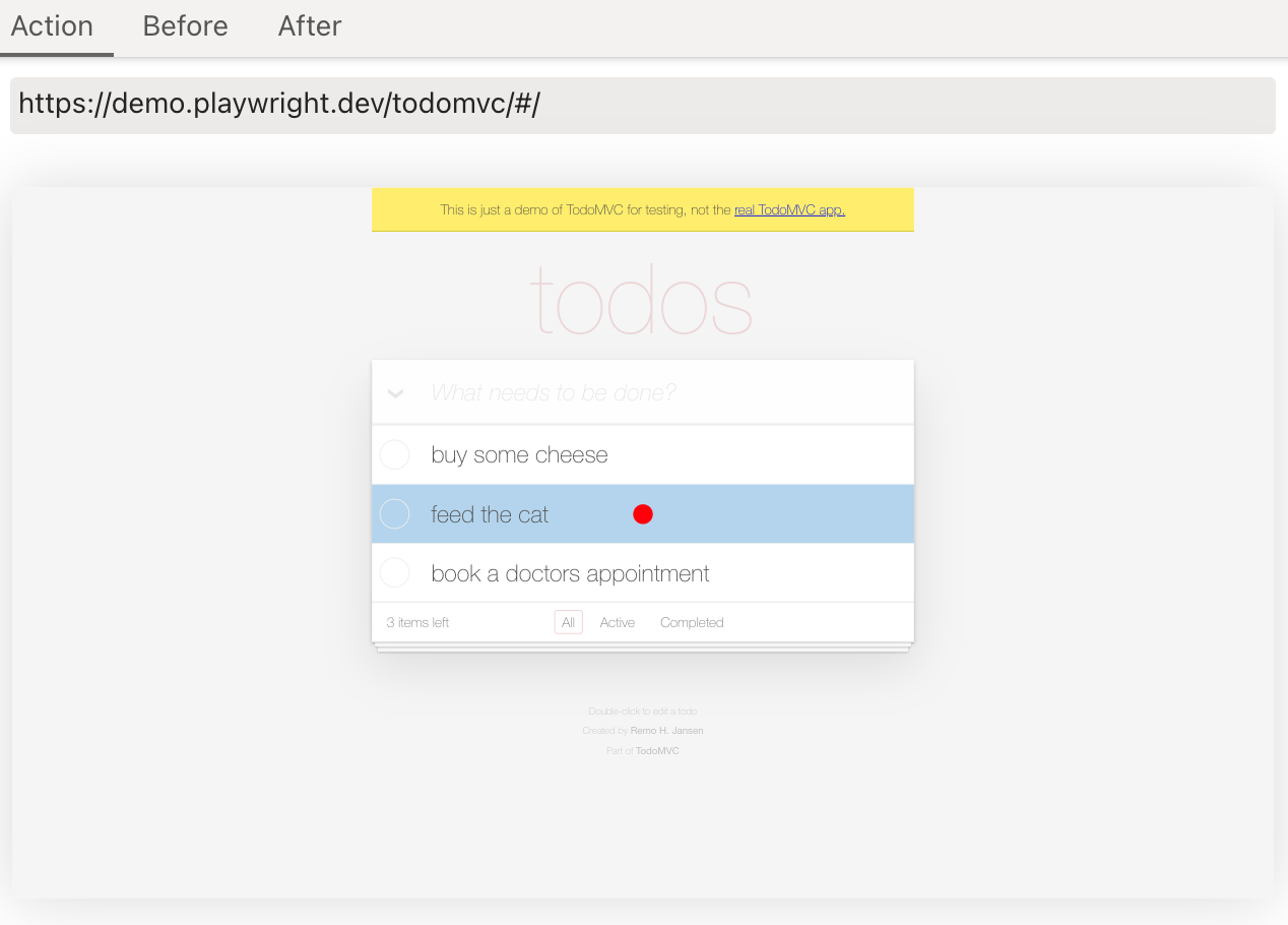 Playwright Trace Viewer > Snapshots