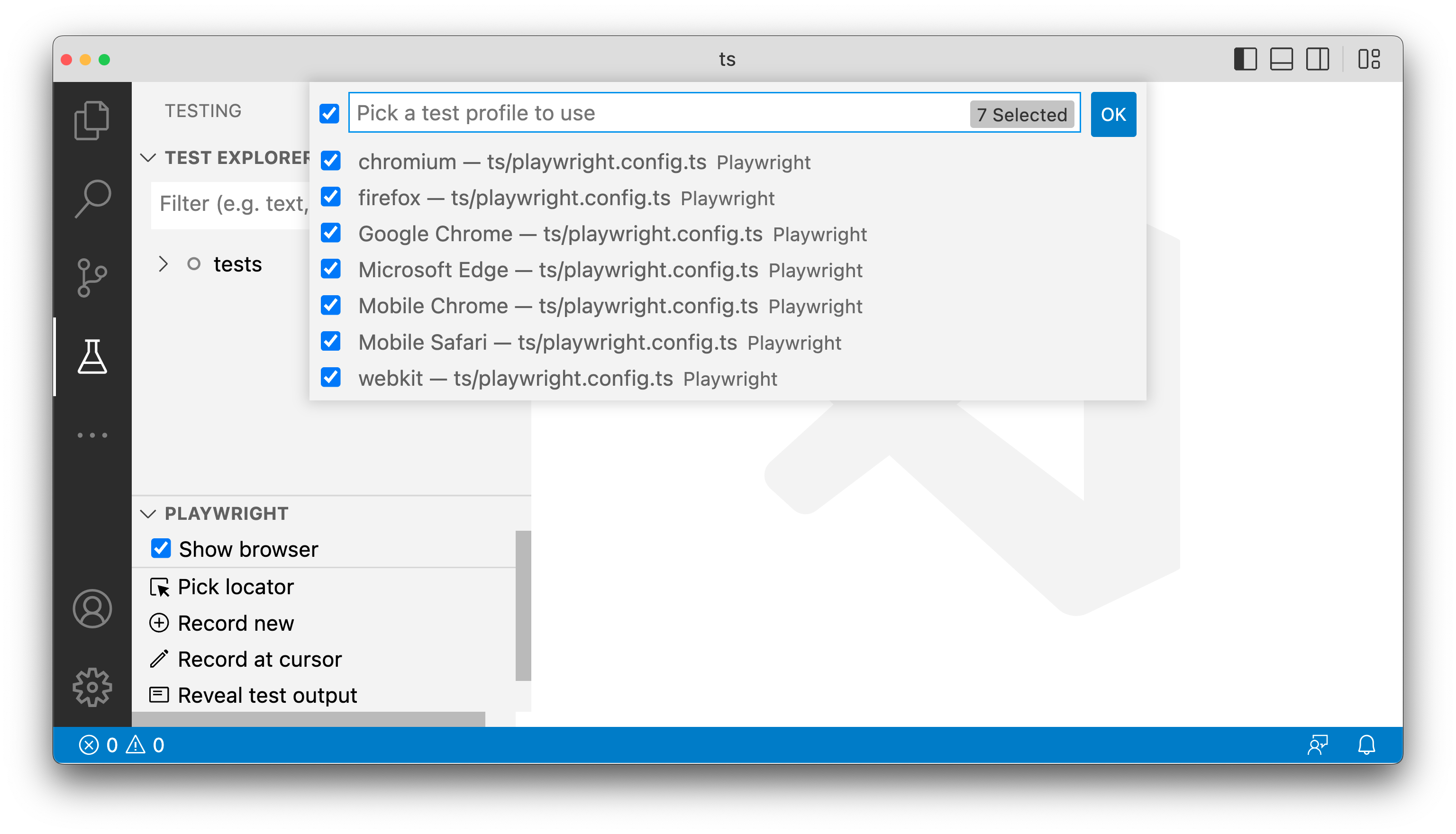 choosing default profiles