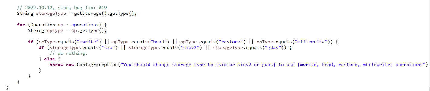 [Bug]: never raise an error when storage is not sio/siov2/gdas and use ...