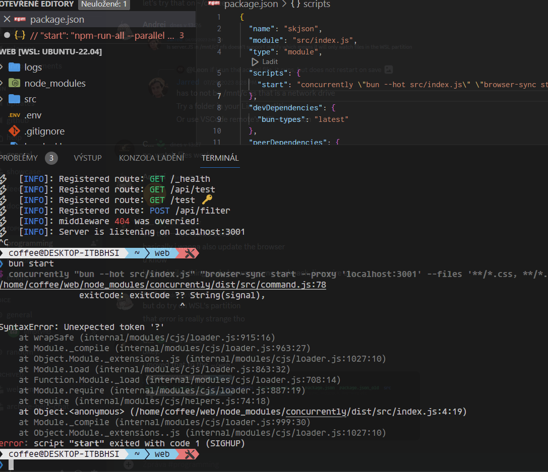 concurrently issue 'exitCode existCode ?? String(singnal)', line 78 in