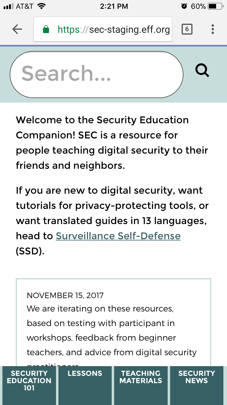 Mobile Search bar is too large · Issue #416 · EFForg/sec · GitHub