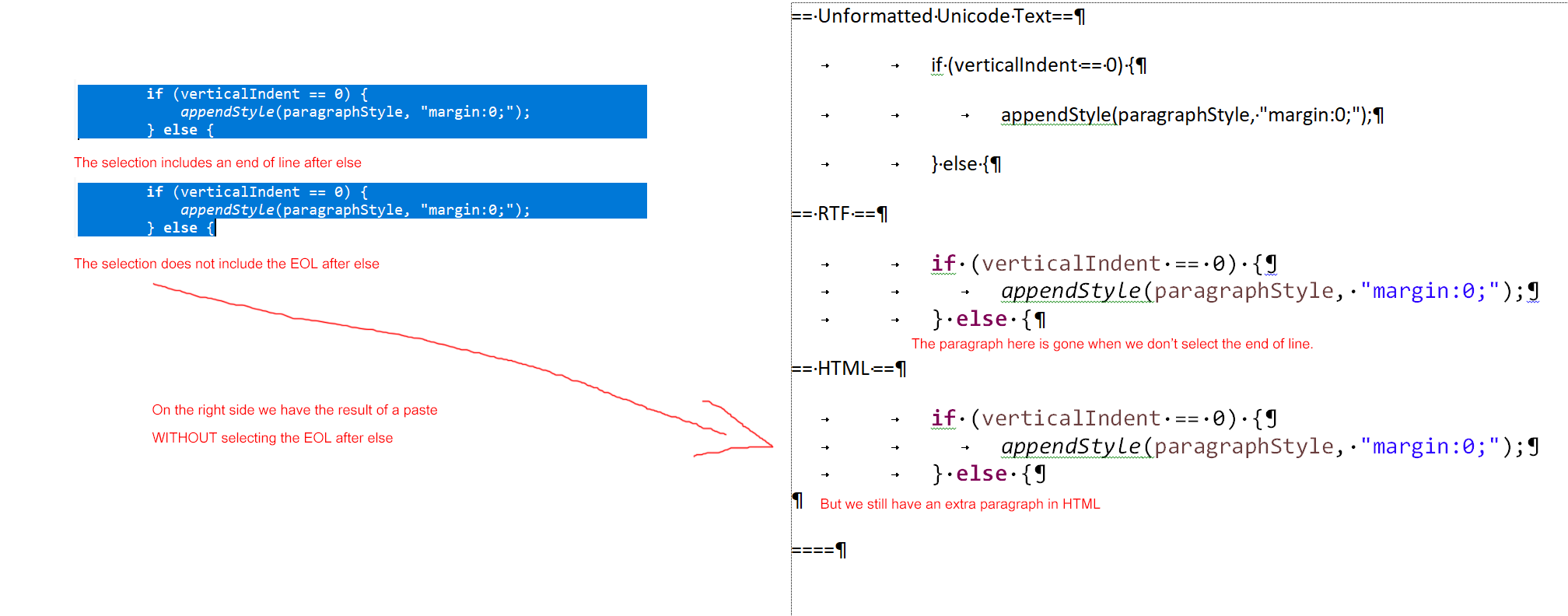 Support HTML as a Clipboard format for StyledText · Issue 292