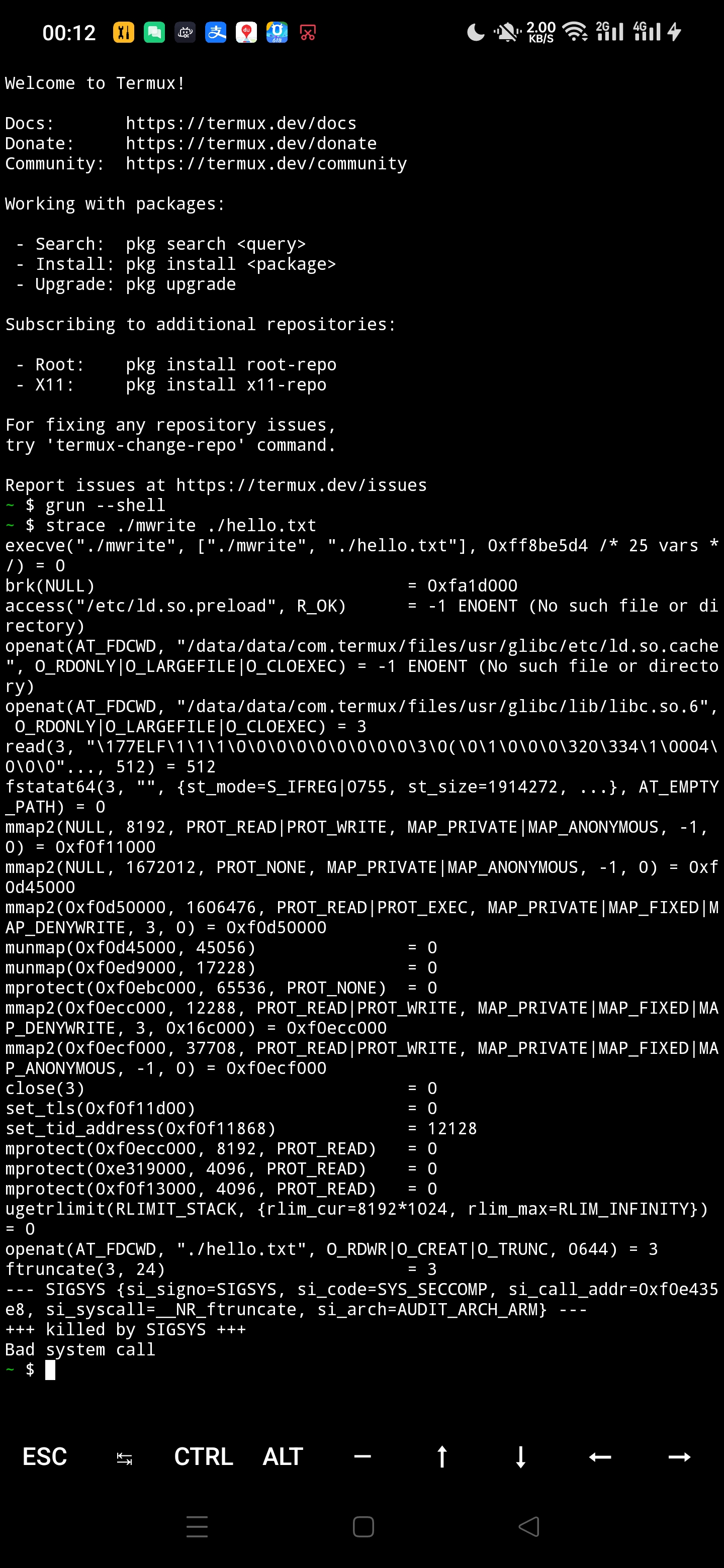 bad system call · Issue 39 · termuxpacman/glibcpackages · GitHub