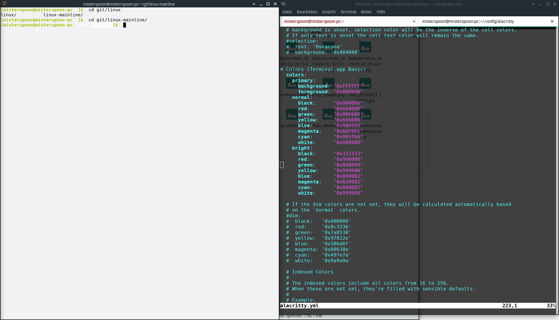 Linux: Color for current folder not changable · Issue #2828 · alacritty ...