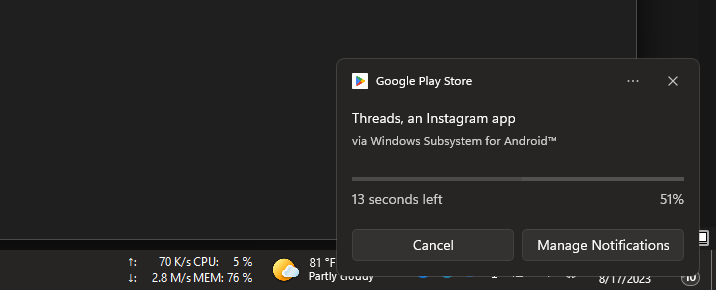 Weird issue with the notifications pane overlapping the taskbar in os ...