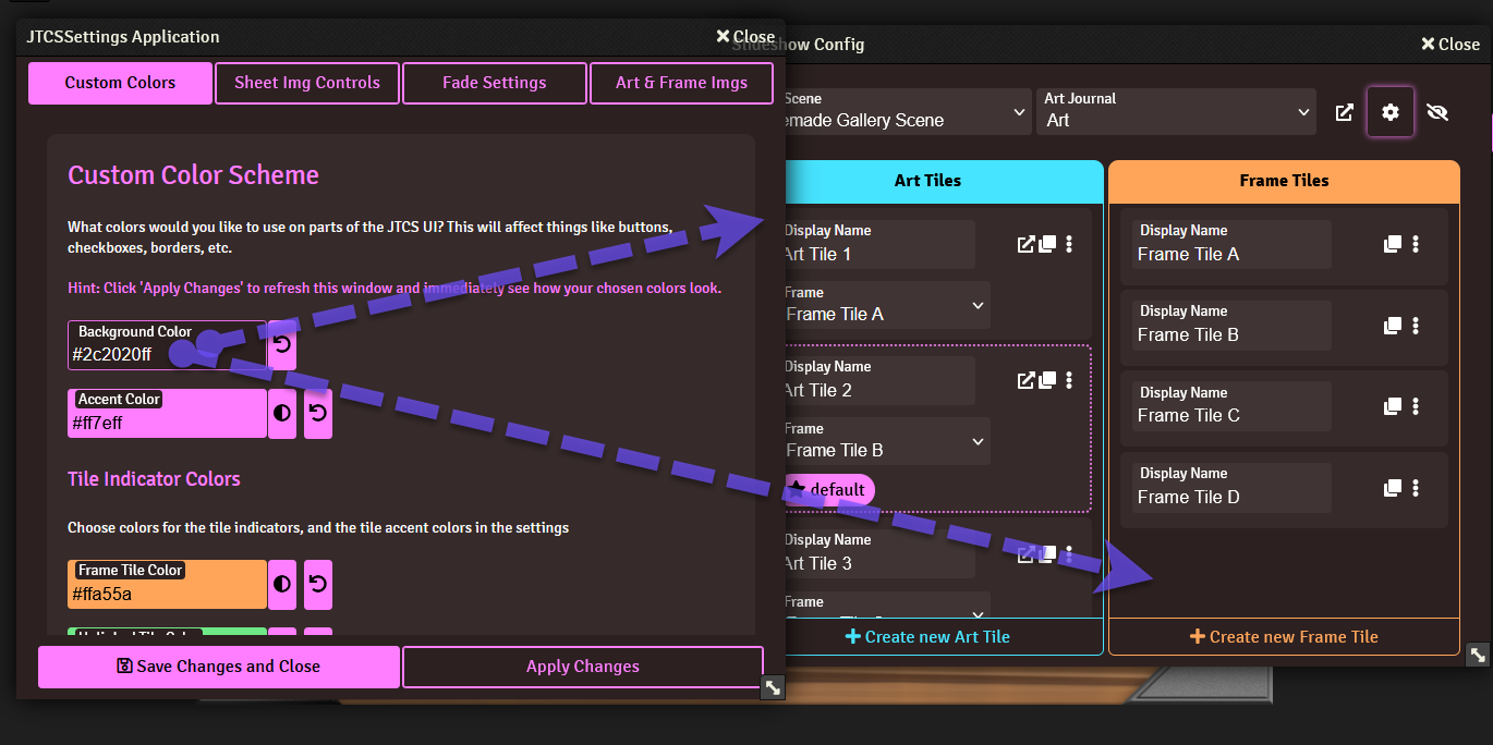 color change controls