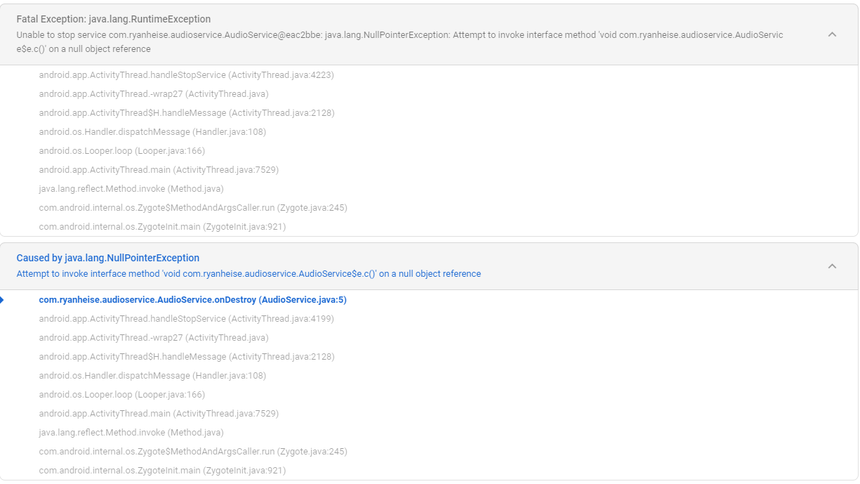 Null reference exception · Issue #876 · ryanheise/audio_service · GitHub