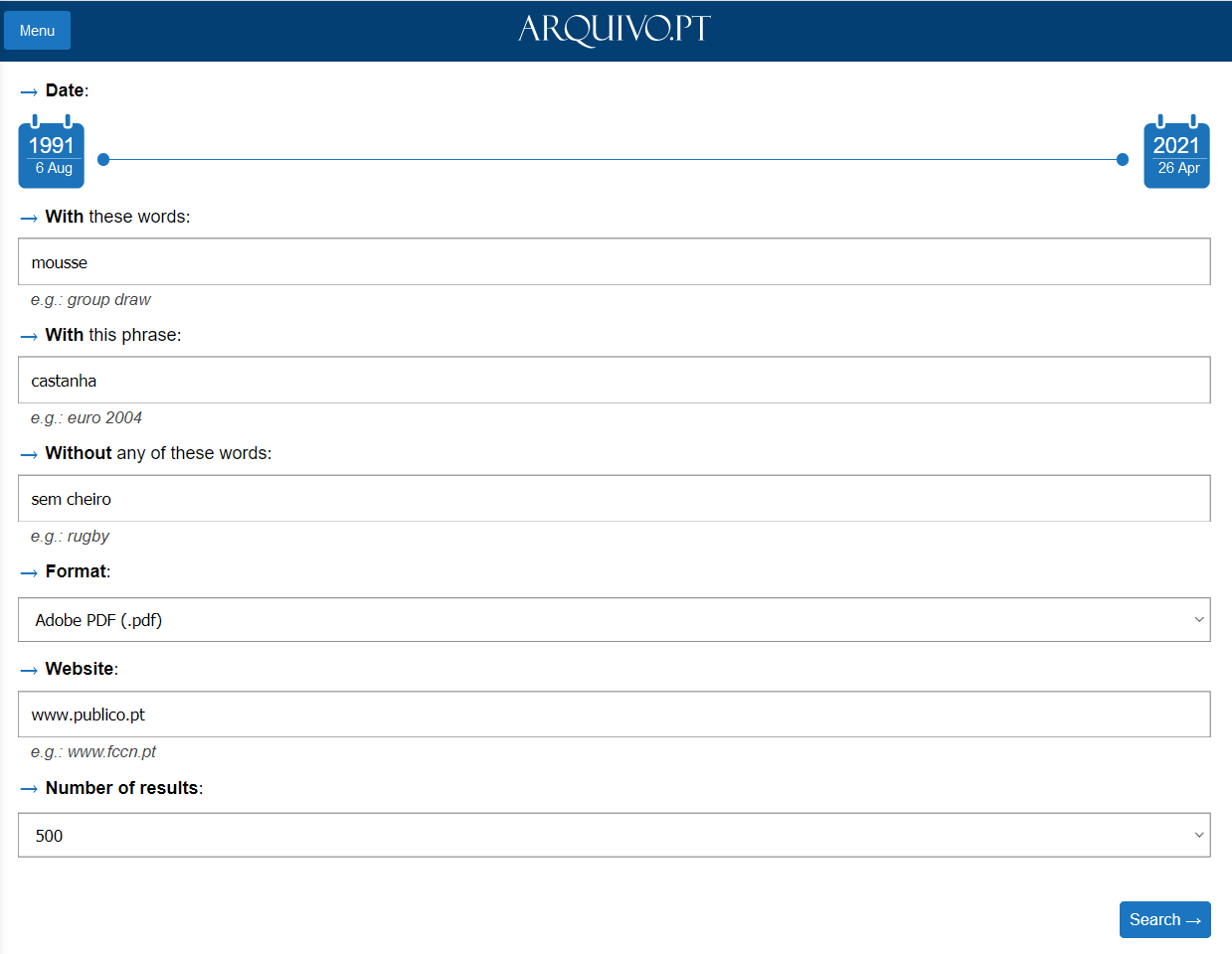 Design/develop a new Advanced Page Search page structure: HTML+ CSS ...