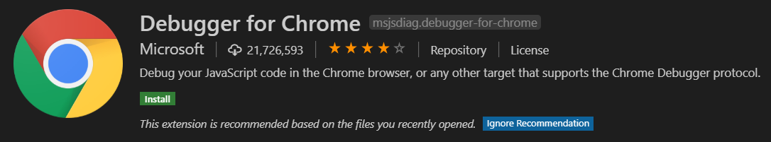 Don’t recommend Debugger for Chrome when Google Chrome isn’t installed ...