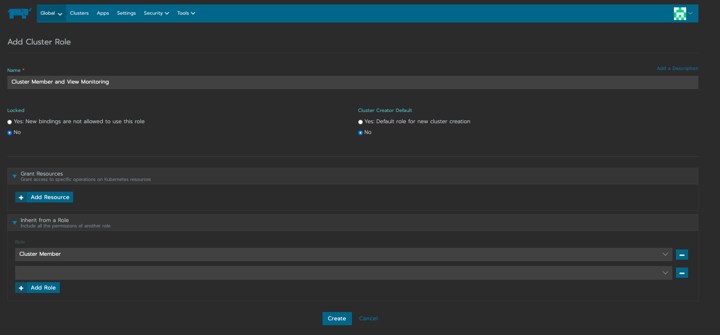 [Monitoring V2] Modify Rancher RBAC to make it easy to provide minimal