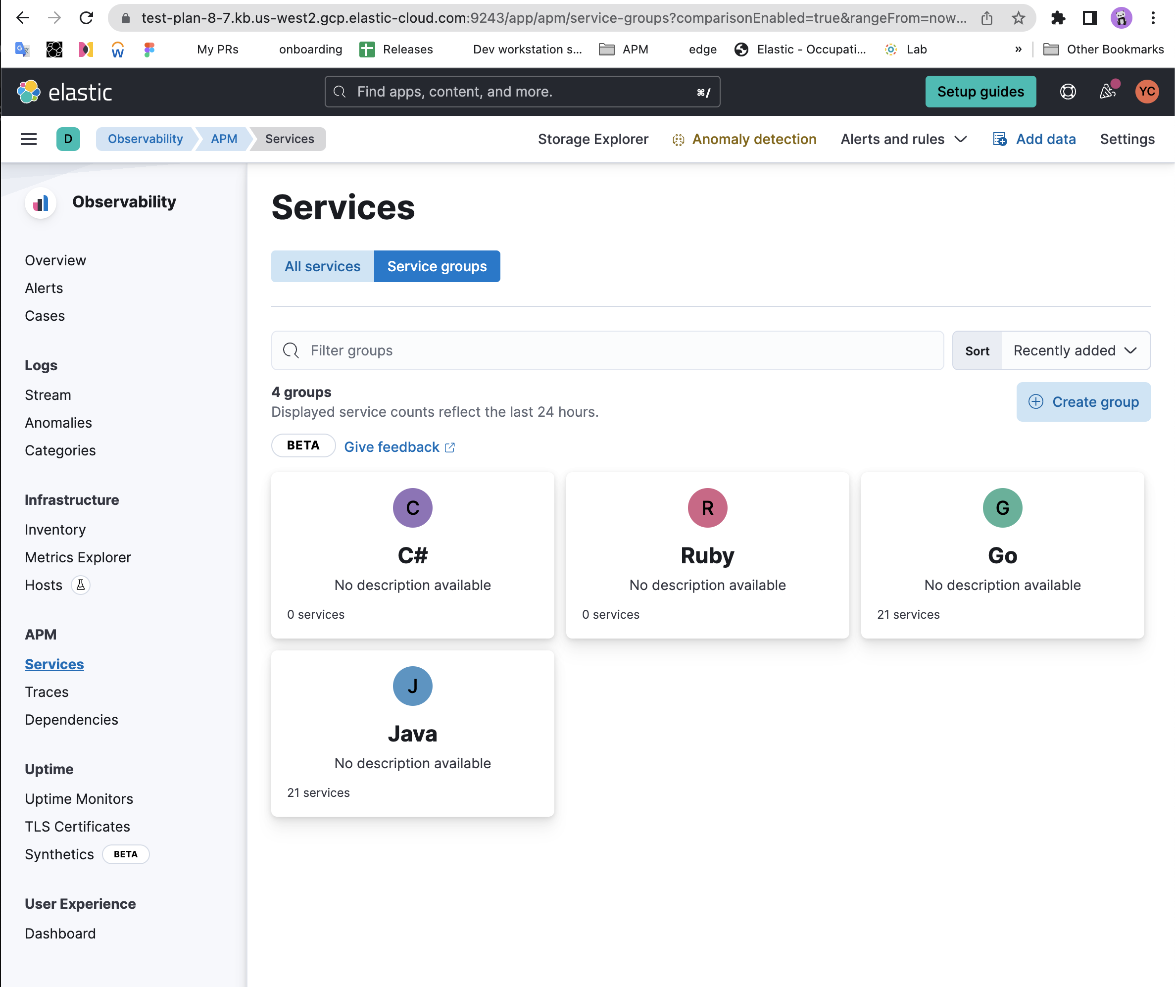 [APM] Service groups layout is incorrect · Issue #147435 · elastic ...