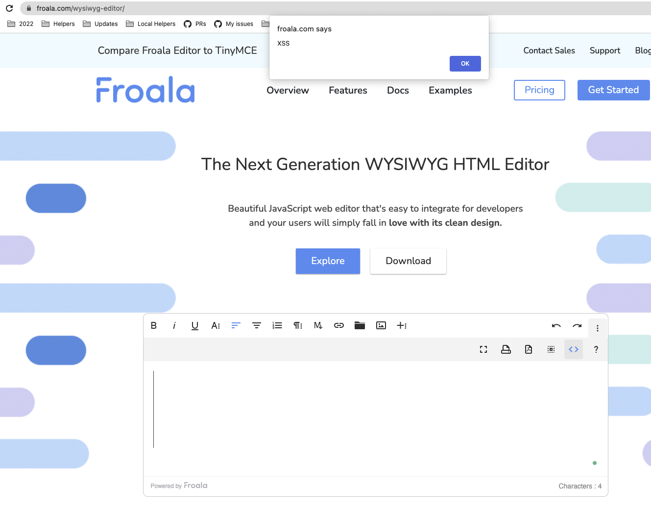 XSS issue still present in v4 · Issue #4466 · froala/wysiwyg-editor ...
