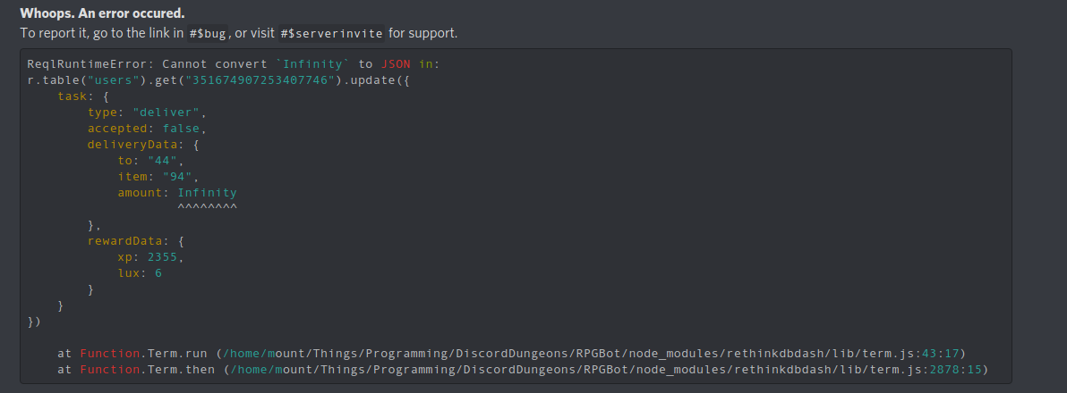 🐛 Bug Report: Task requested item amount can be infinity · Issue #1101 ...