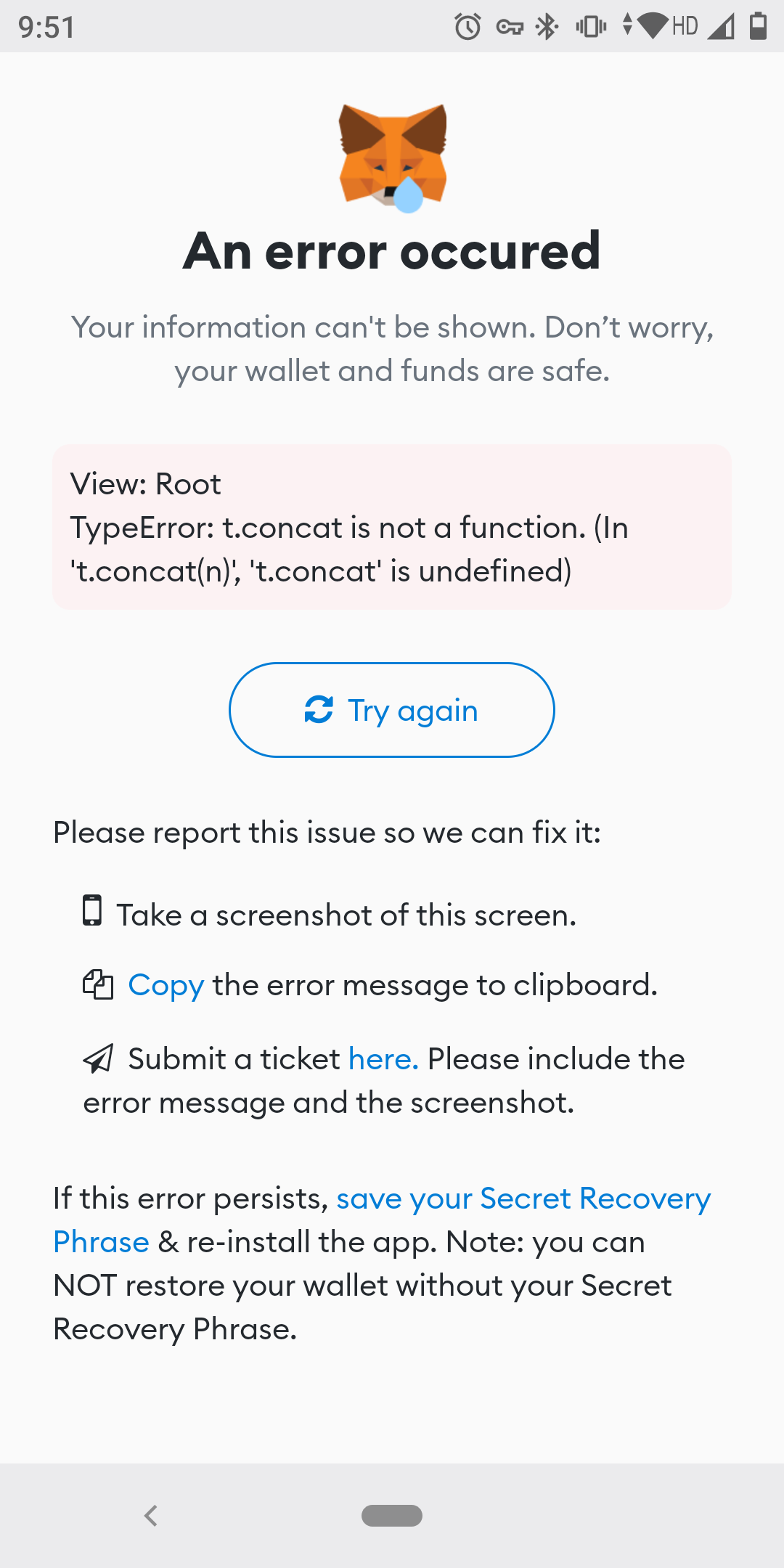 Unexpected Metamask crash · Issue #2739 · MetaMask/metamask-mobile · GitHub