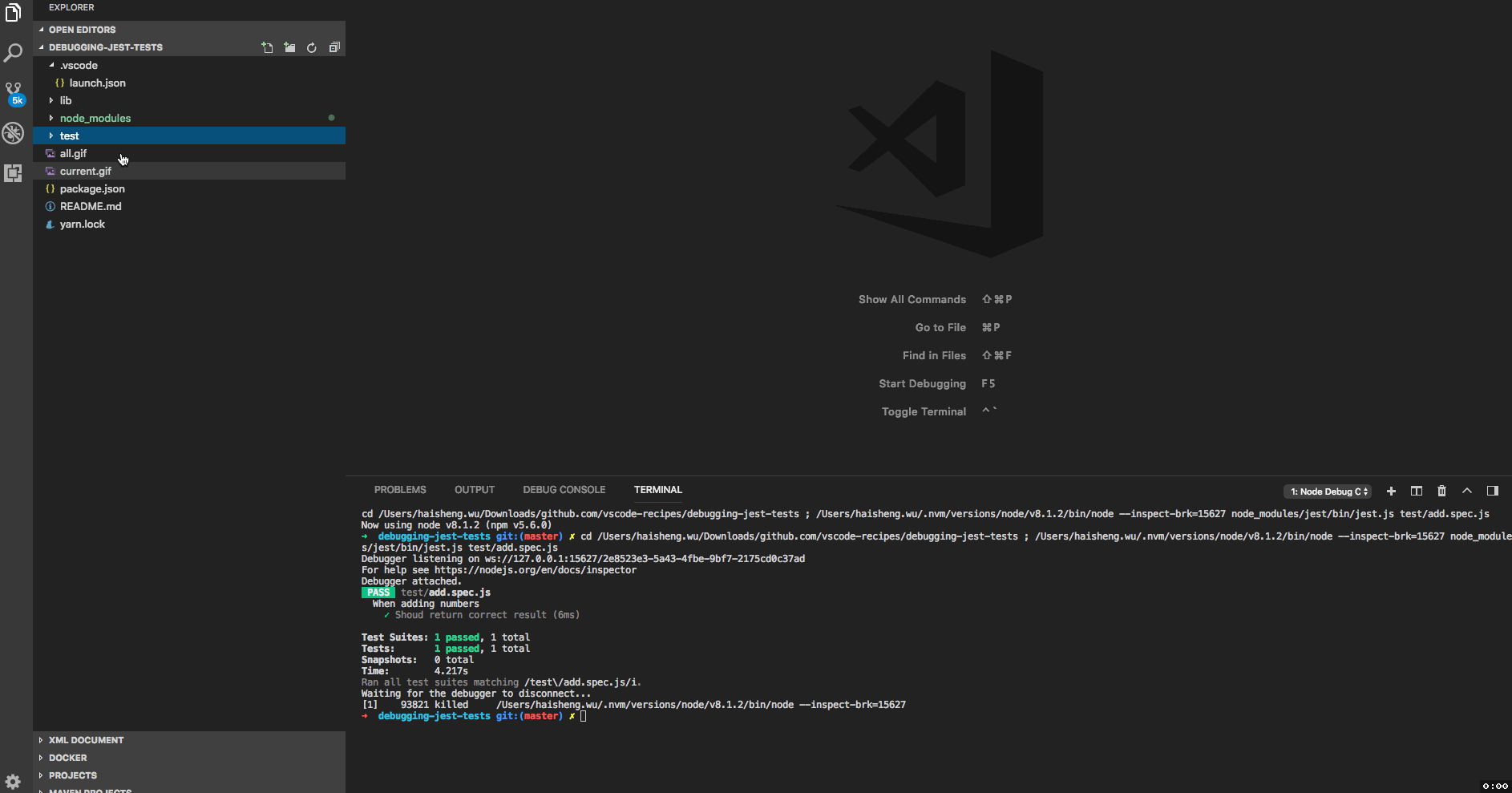 Debugger jest doesn't work for me · Issue #93 · microsoft/vscode ...