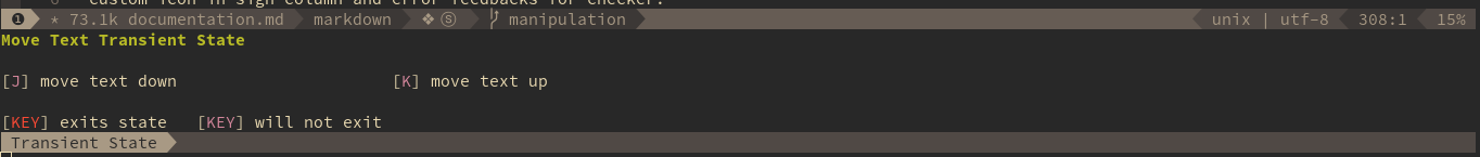 Move Text Transient State 