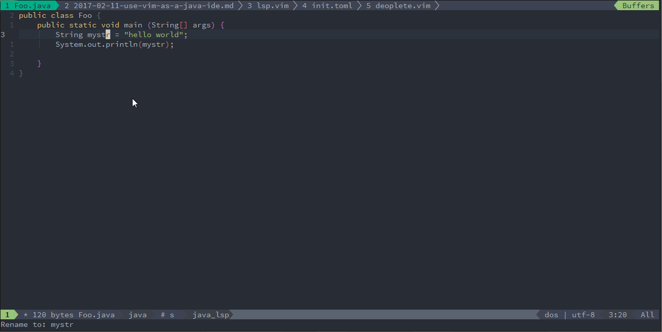 rename java symblo 