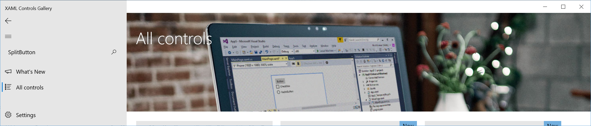 Fix appearance of the top of the Gallery · Issue #141 · microsoft/WinUI ...