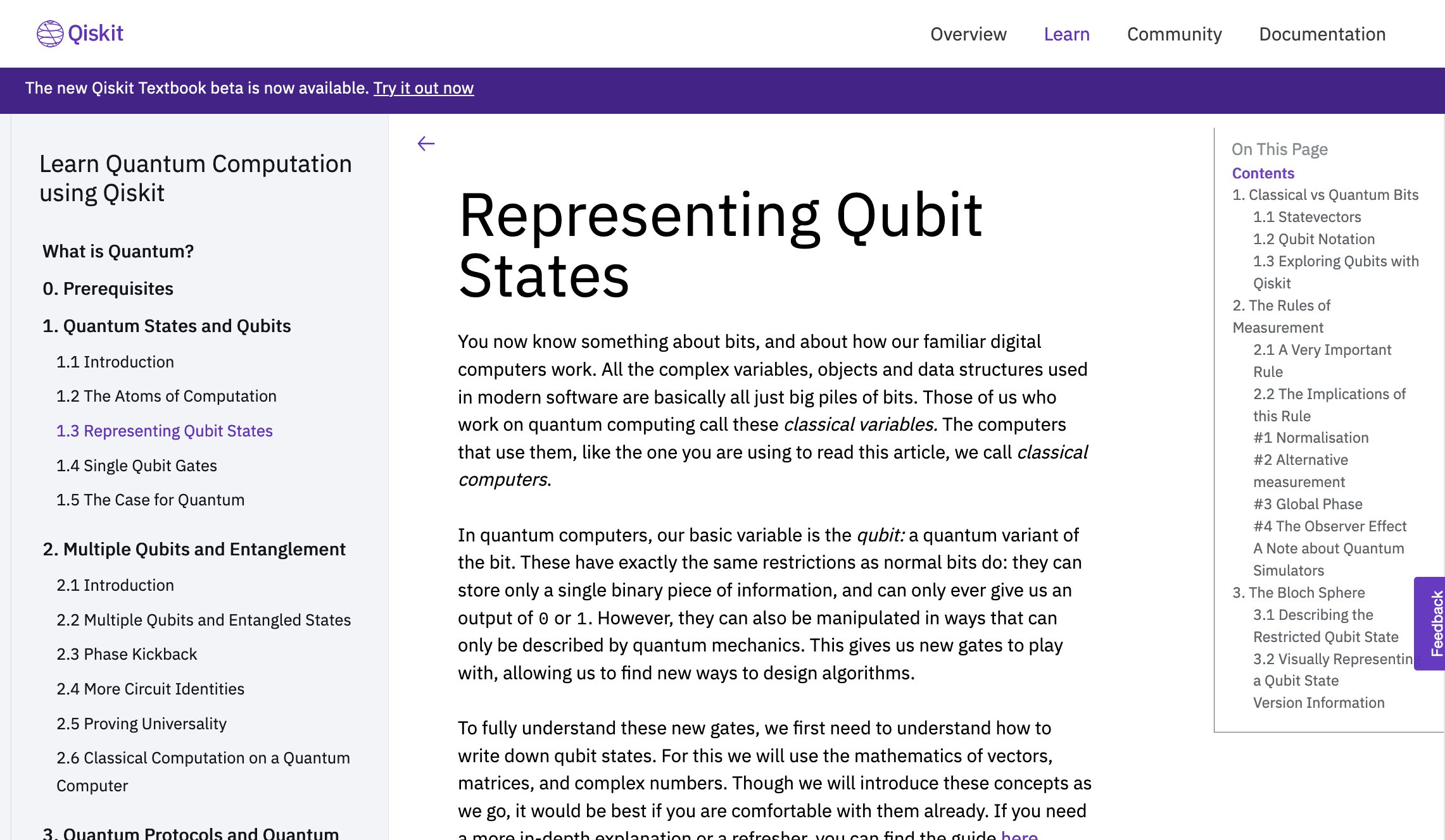 As a textbook user, I want to be able to access the new qiskit textbook ...