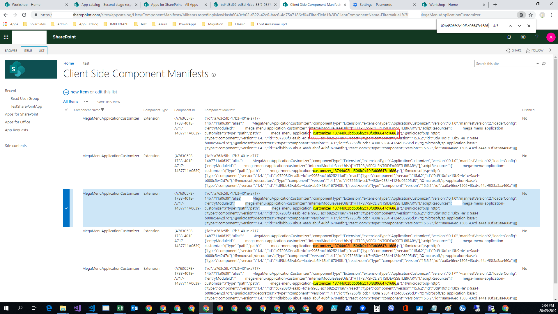 5b - extension state - Client Side Component Manifests - (post-fix) - 20190520