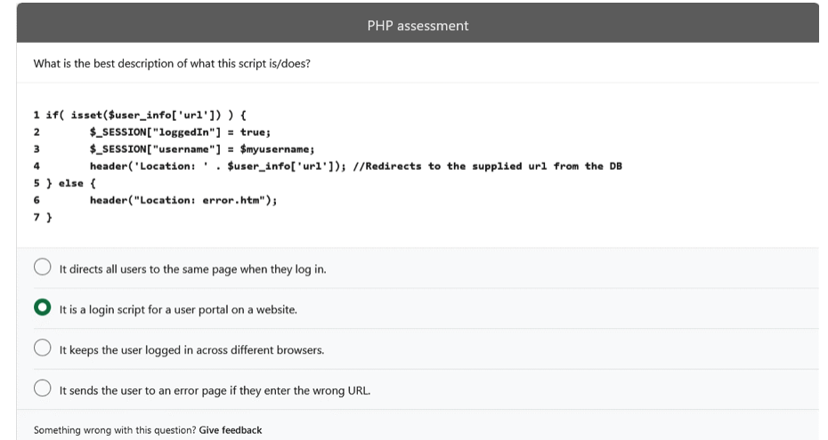PHP · Issue #3793 · Ebazhanov/linkedin-skill-assessments-quizzes · GitHub