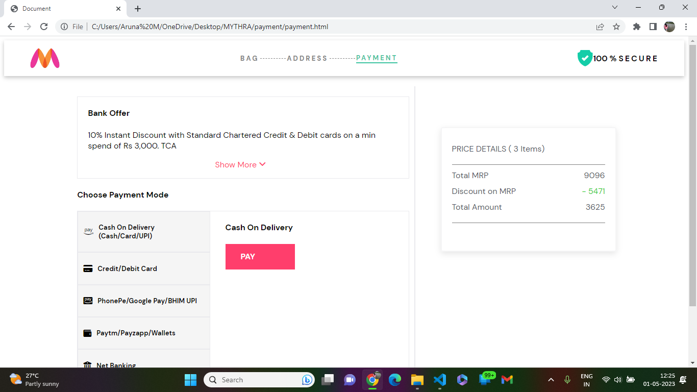 GitHub - arunam22102k/Mynthra-Replica