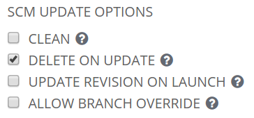 project update settings