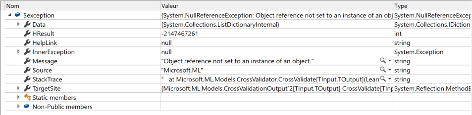 Mysterious System.NullReferenceException when attempting Cross ...