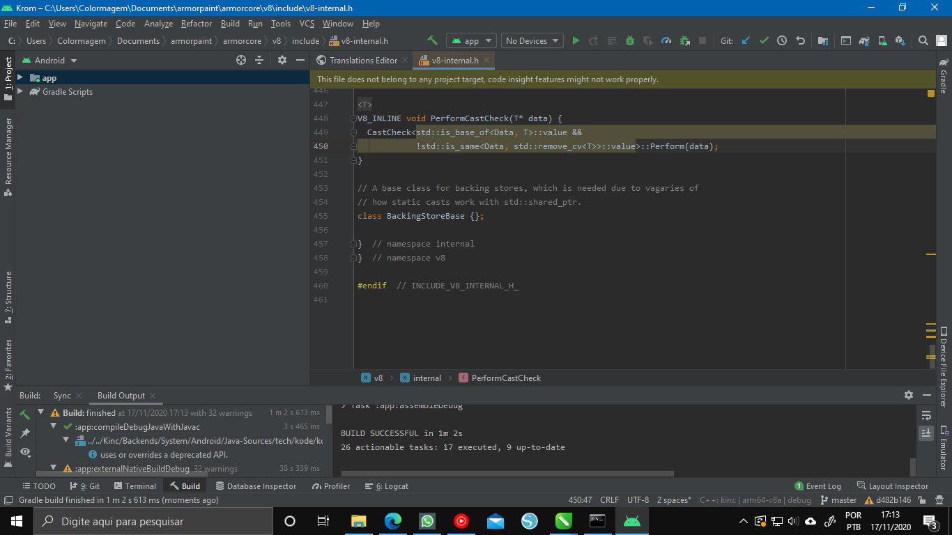There is a code error in the v8-internal.h file · Issue #703 · armory3d ...