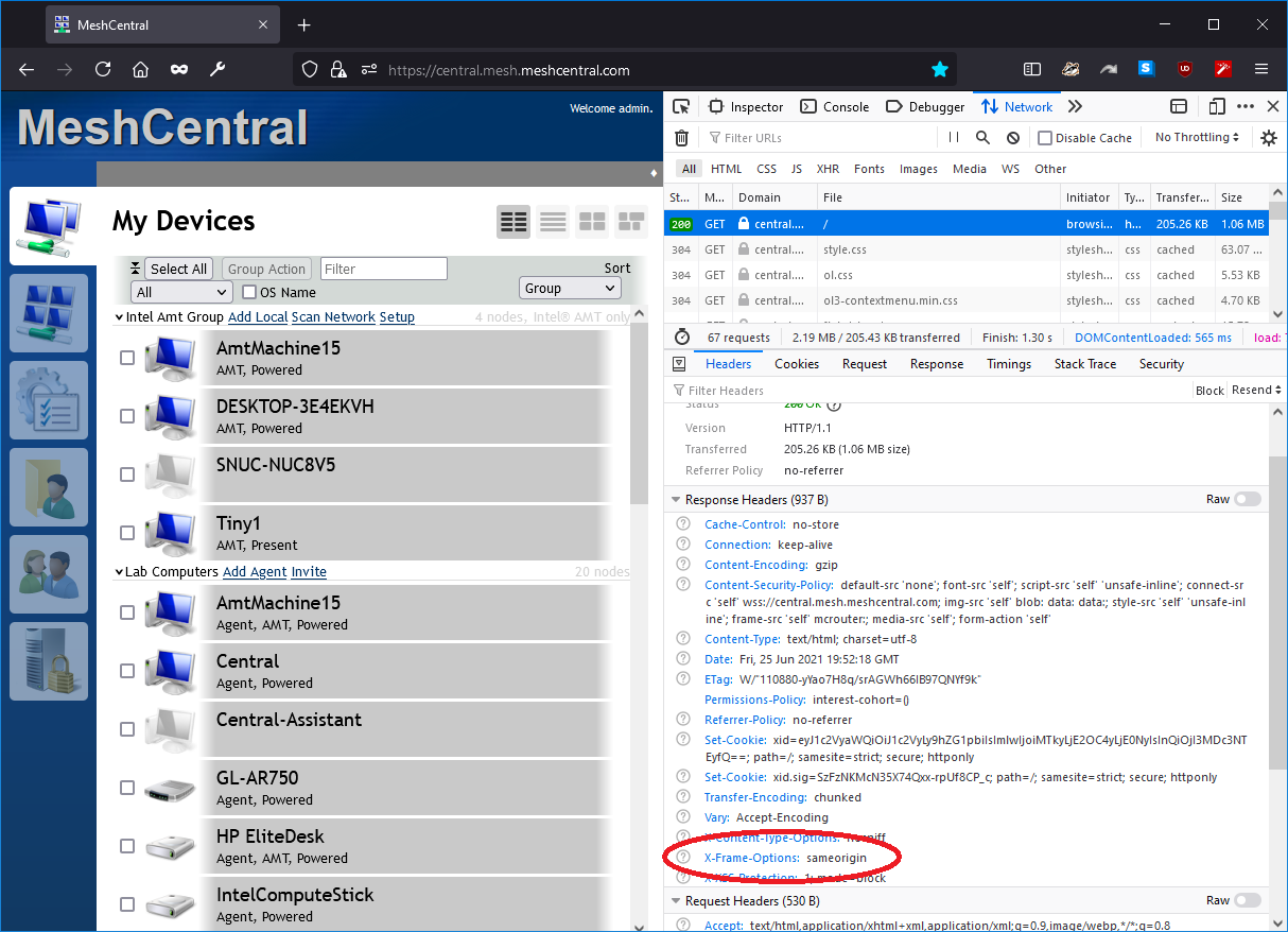 Add XFrame Option and StrictTransportSecurity headers · Issue 2807