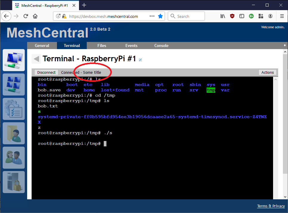 Feature Request history and terminal on Linux hosts