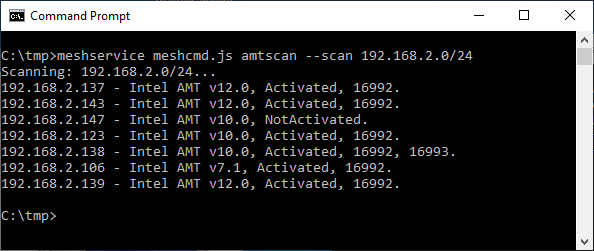 MeshCMD AMTACM is activating as CCM on MeshCentral2 (0.4.1-m) · Issue ...