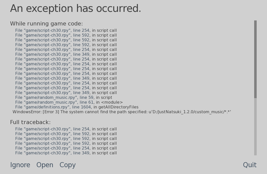 [ BUG REPORT ] - "game/script-ch30.rpy", line... ...in script call ...
