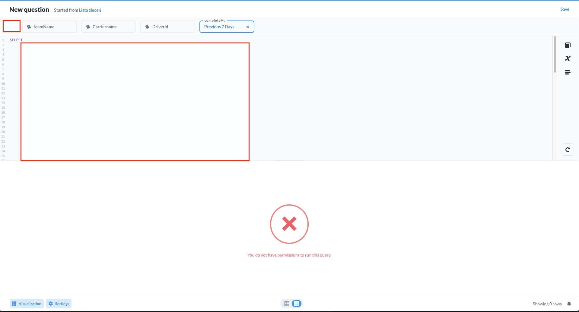 Non-admin users see question query when they click on a question ...