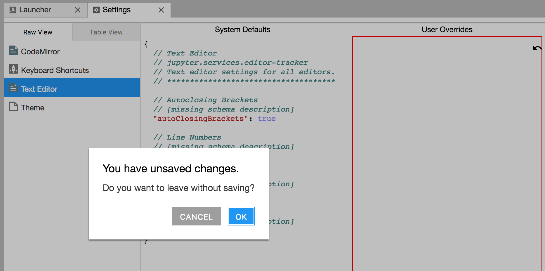 Requirement that settings have to be valid JSON is not clear · Issue