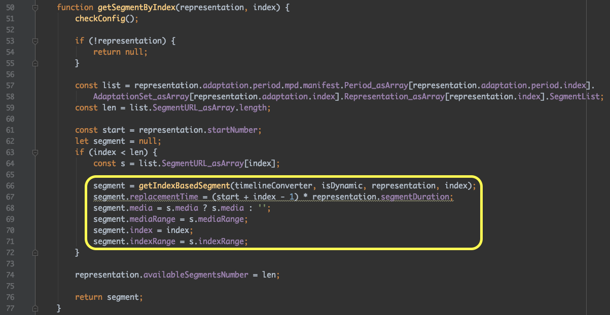 getIndexBasedSegment() can return null but there is no prevent code ...