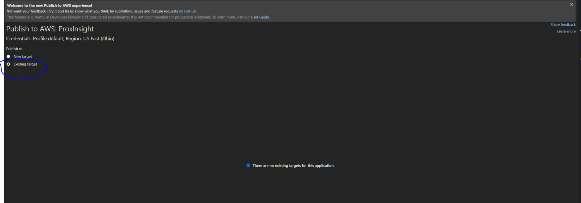 Existing targets not displaying in AWS Toolkit · Issue #230 · aws/aws ...