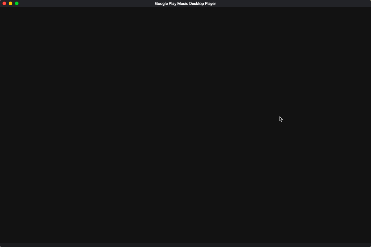 google play music desktop player blank screen