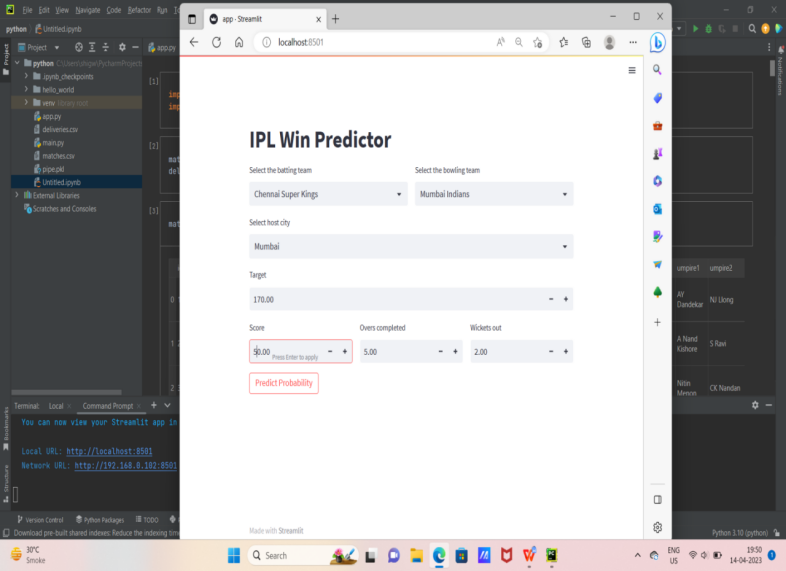 GitHub - tejas-shigwan/IPL-Win-Probabitliy-Predictor: This project will ...