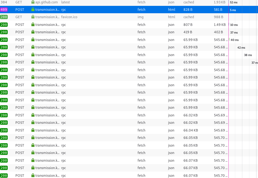 409 Conflict on connect · Issue 89 · transmissionremotegtk
