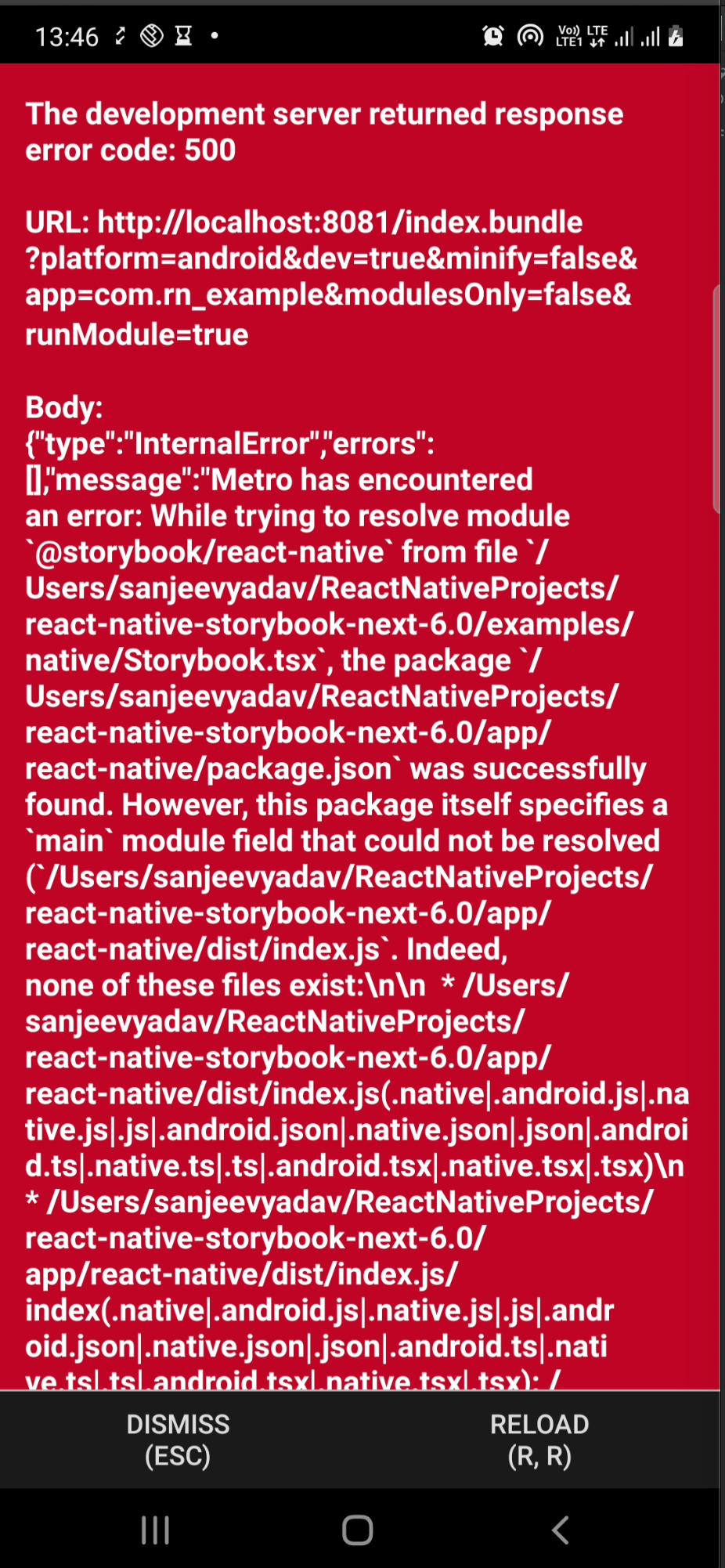Unable to run example provided in the repo for StoryBook v6.0.0alpha.0