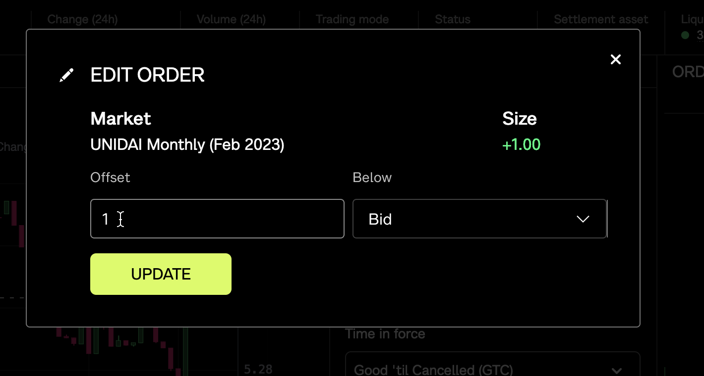 Edit a pegged order · Issue 3585 · vegaprotocol/frontendmonorepo · GitHub