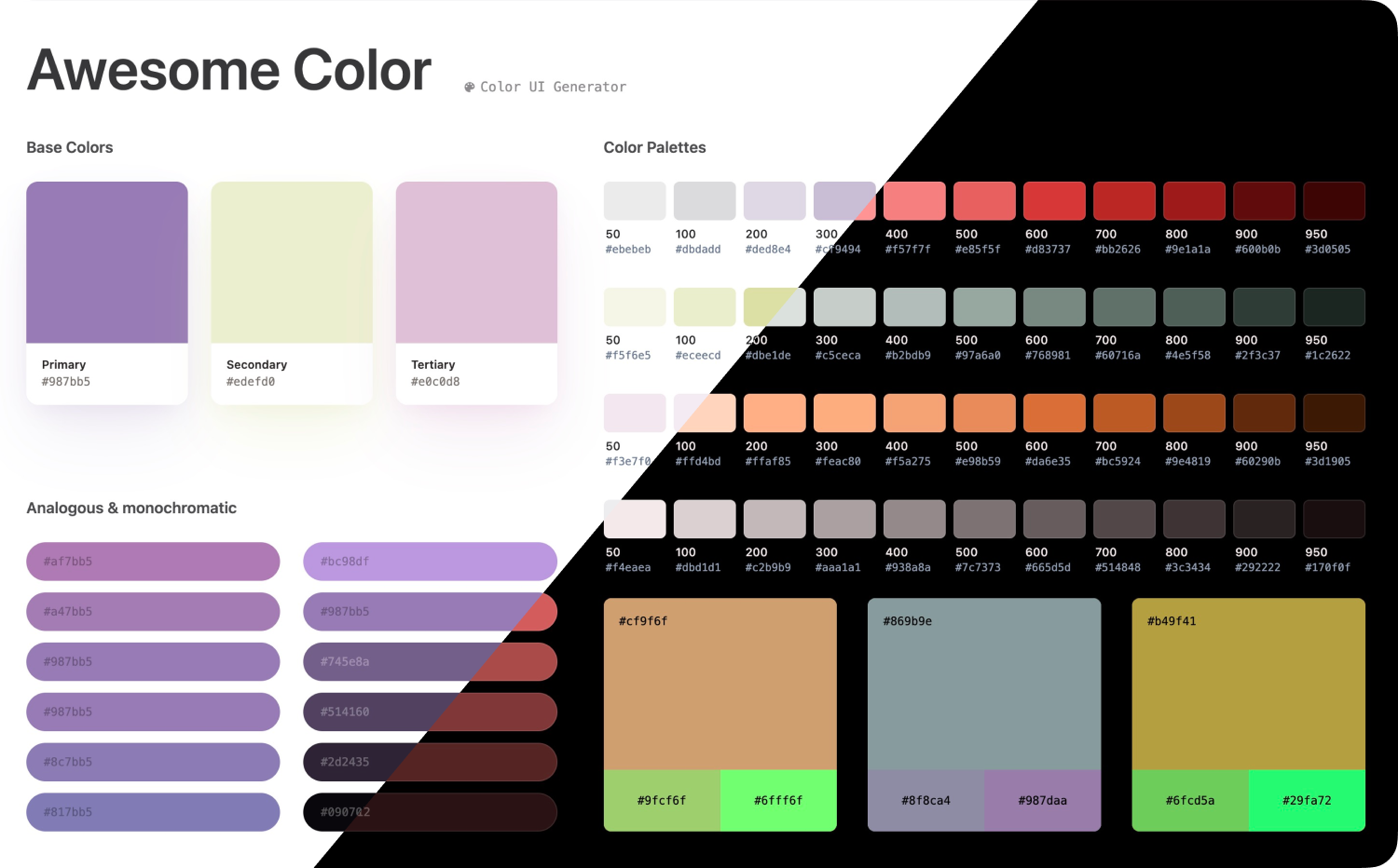 GitHub fluiddesignio/coloruigenerator Color gen with beautiful UI